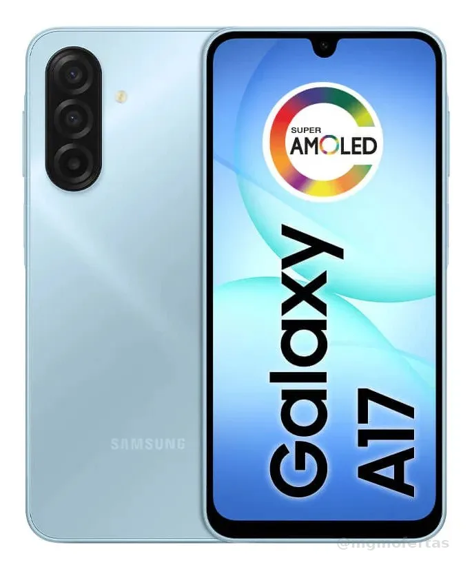 Celular Samsung Galaxy A17 Com Ia, 128gb, 4gb Ram, Câm De 50mp, Tela De 6.7 , Nfc, Ip54 - Azul
