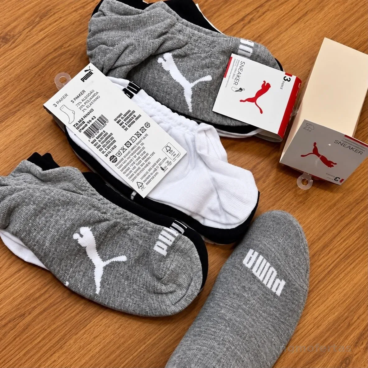 Kit Com 9 Pares Meias Sapatilha Invisível Ou Cano Curto Puma Branco Sapatilha Invisível 39-43