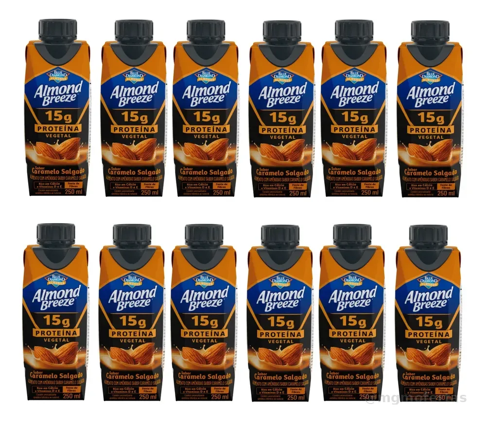Alimento Com Amêndoas Almond Breeze Caramelo C/12 Un