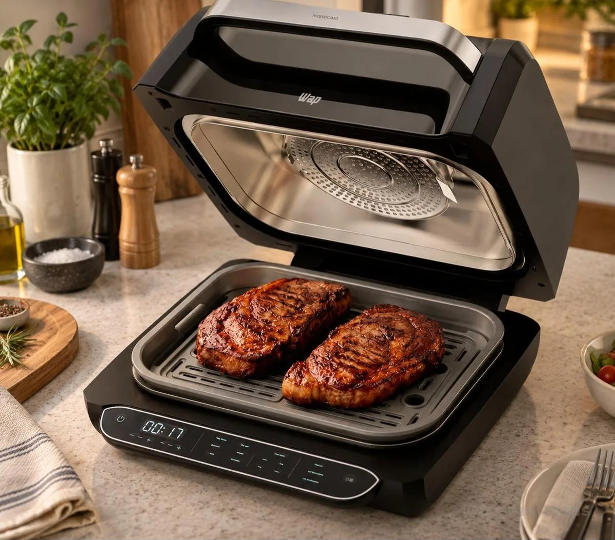 Fritadeira Elétrica Air Fryer 8 em 1 Wap Barbecue Heat Digital Wc Ab1030 220V