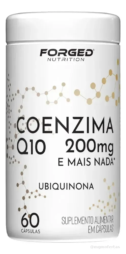 Coenzima Q10 200mg Pura Alta Concentração 60 Cápsulas - Forged Nutrition Sem Sabor