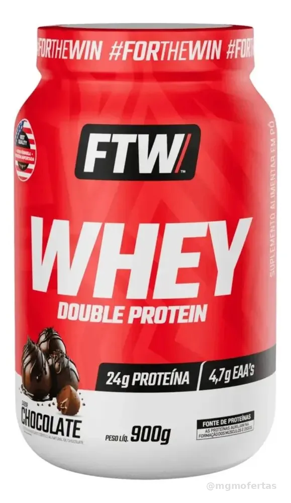 Whey Double Protein 900g Sabor Chocolate - FTW