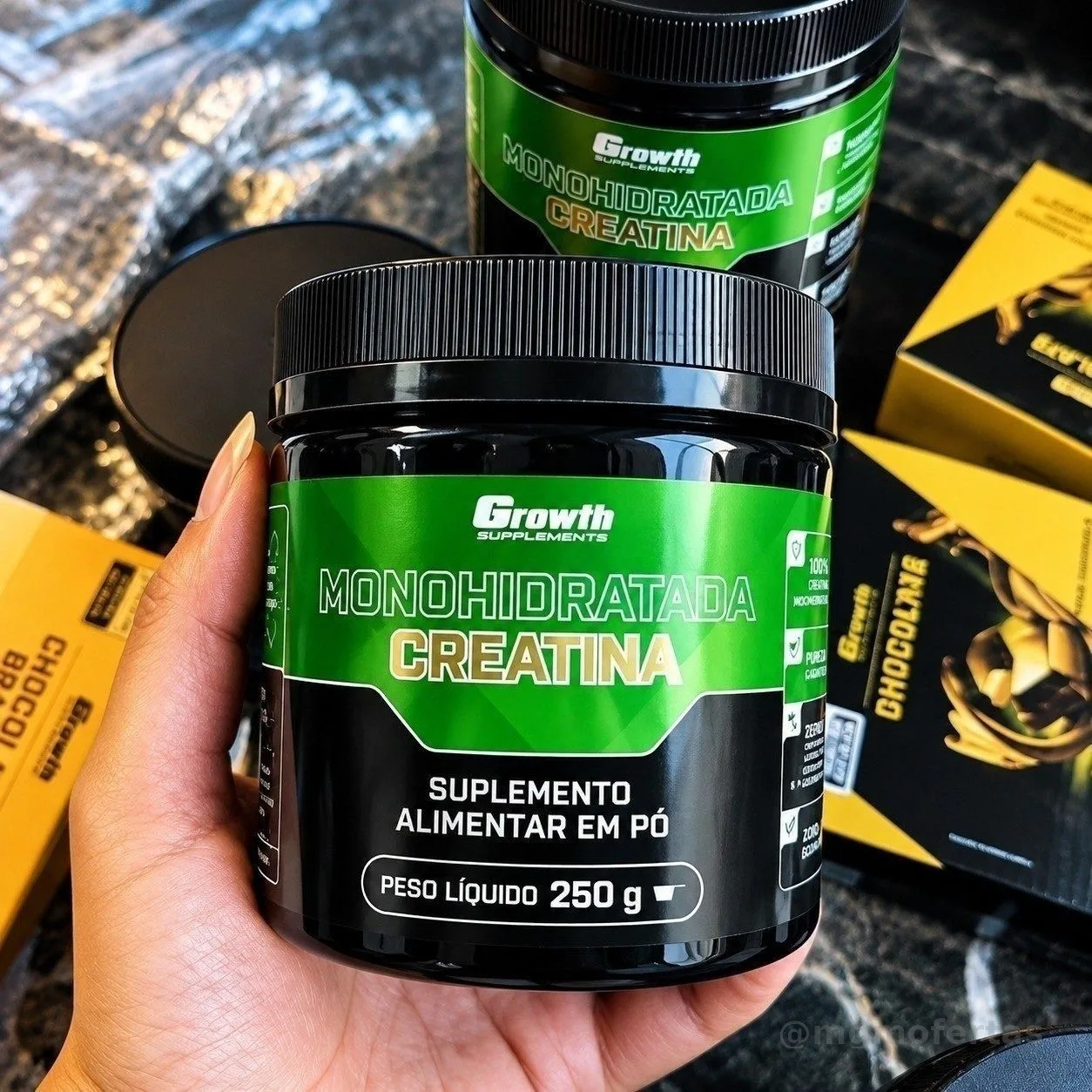 Creatina Growth Supplements Monohidratada em pó Sem sabor x 250g