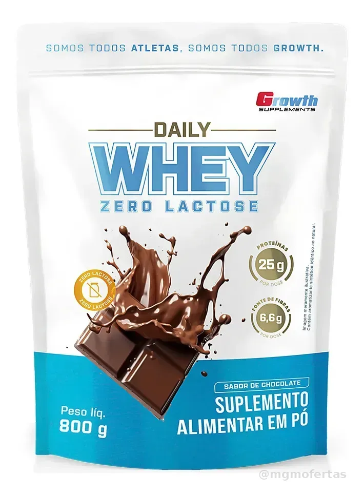 Daily Whey Protein Zero Lactose 800g Growth Supplements Chocolate