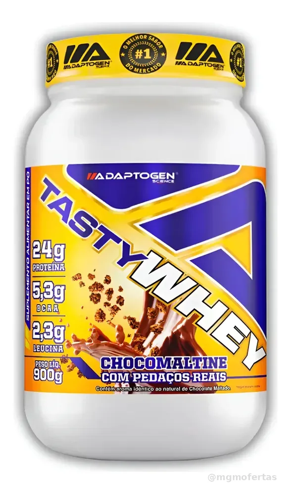 Tasty Whey 900g Chocomaltine Whey Protein 3w Adaptogen Choco Maltine