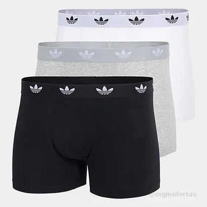 Kit Cueca Adidas Originals c/3 Peças Masculina