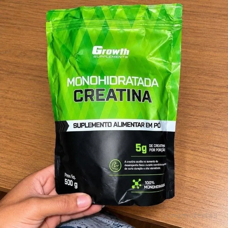 Growth Supplements - Creatina 500g Pouch Treino Musculação Dieta Alta Performance - Growth Supplements