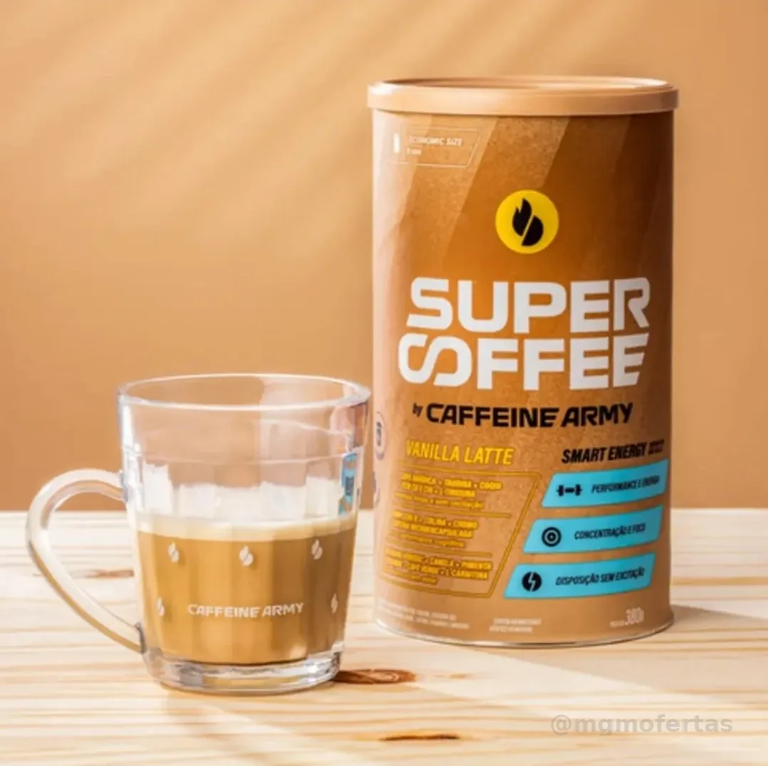 Cafeína Caffeine Army Supercoffee Classic Size em pó Sem sabor x 380g