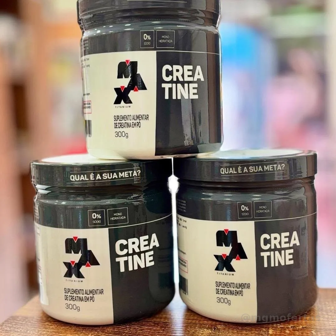 Creatina Max Titanium em pó Sem sabor x 300g 2 un