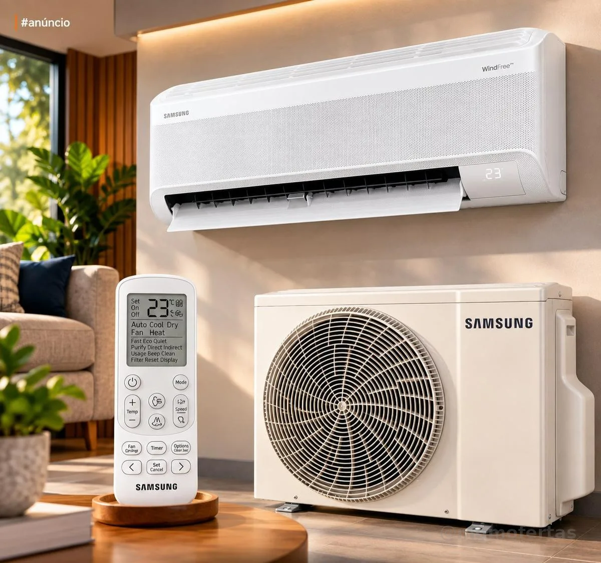 Ar-condicionado Split Samsung Inverter Windfree Ai Pro 12.000 Btus Frio Ar60h12d1awnaz