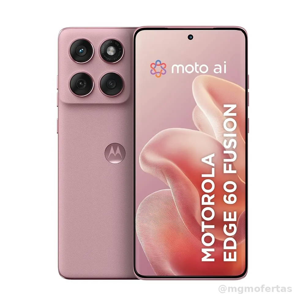 Smartphone Motorola Edge 60 Fusion 5G - 256GB 8GB RAM+8GB Ram Boost 50MP Sony AI Camera IP68 NFC - Rosa