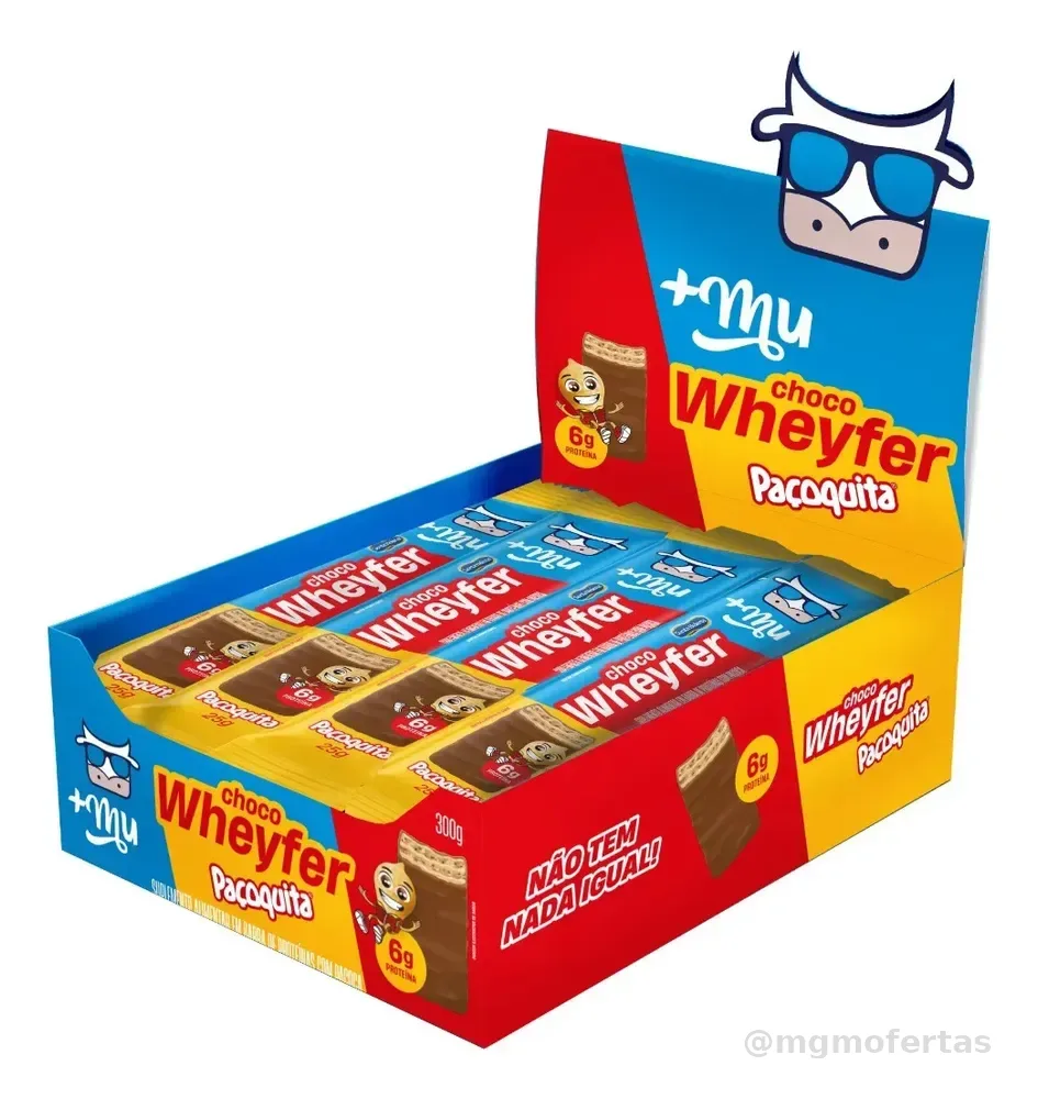 Chocowheyfer Paçoquita 6g Proteína +mu - Display Com 12 Un. Paçoquita