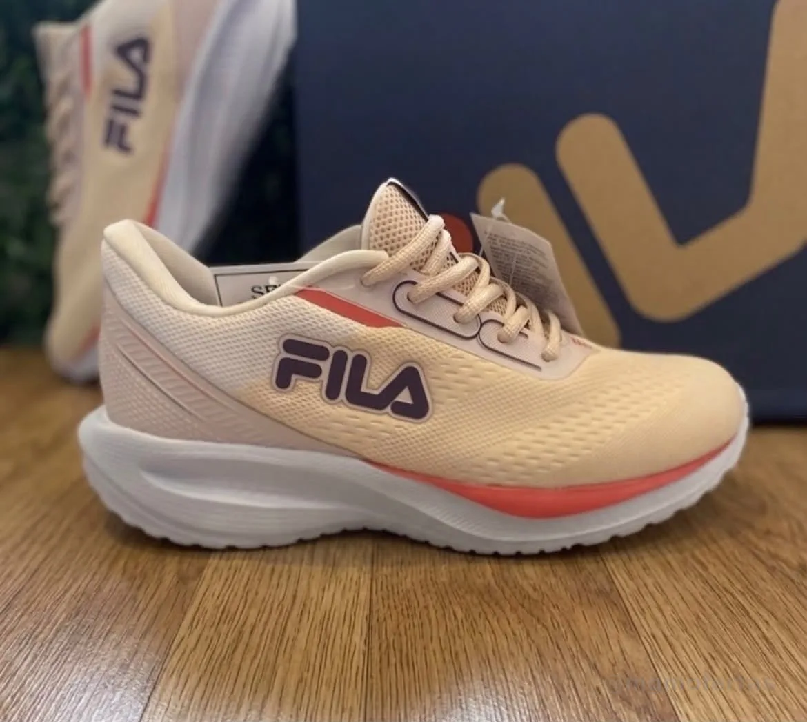 Tênis Fila Rise Up Corrida Running Caminhada Amortecimento Rosa 36 Br