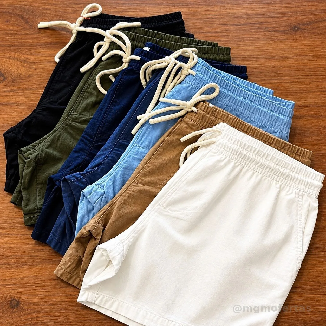 Kit 2 Shorts Linho Masculina Bermuda Estilo Mauricinho Leve