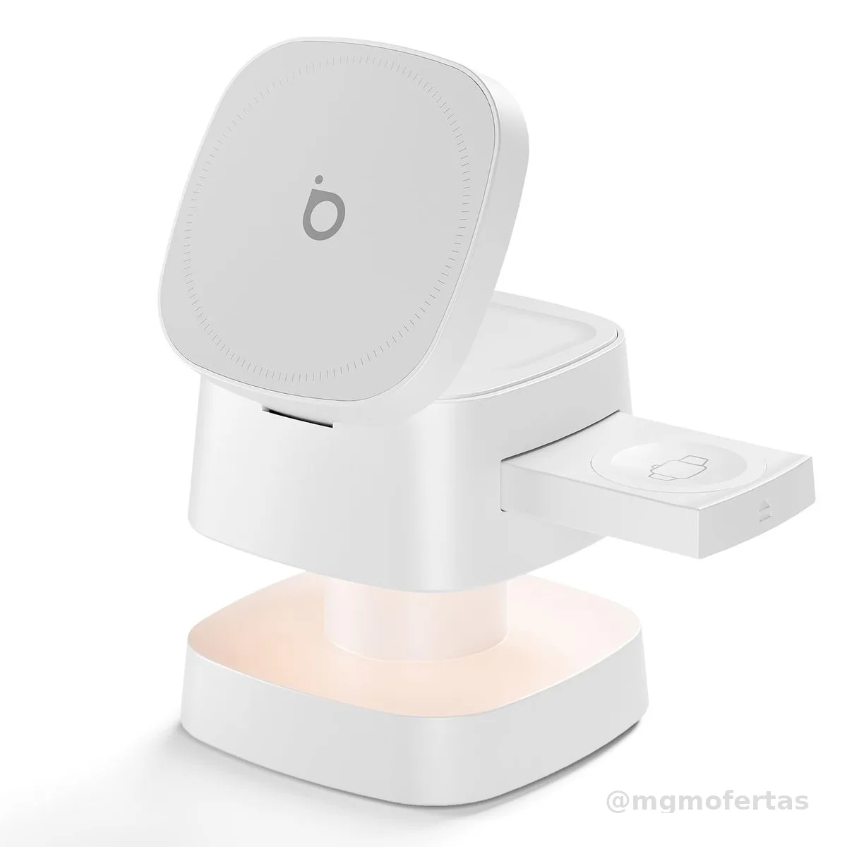 Carregador Sem Fio 4 em 1 Basike - Carregador por Indução 15W(Branco)