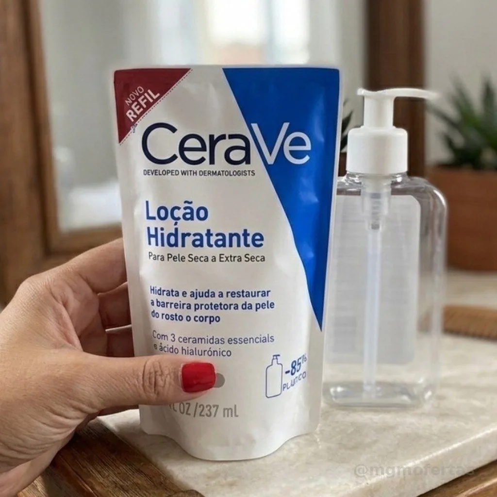 CeraVe, Loção Hidratante Corporal, com textura Fluida e Ácido Hialurônico