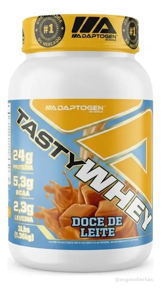 Suplemento Tasty Whey 3w Adaptogen Science Gourmet Pote 900g Doce De Leite