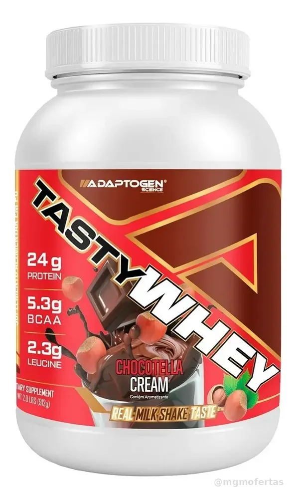Suplemento Tasty Whey 3w Gourmet Whey Protein Adaptogen Science Pote 900g Sabor Chocotella