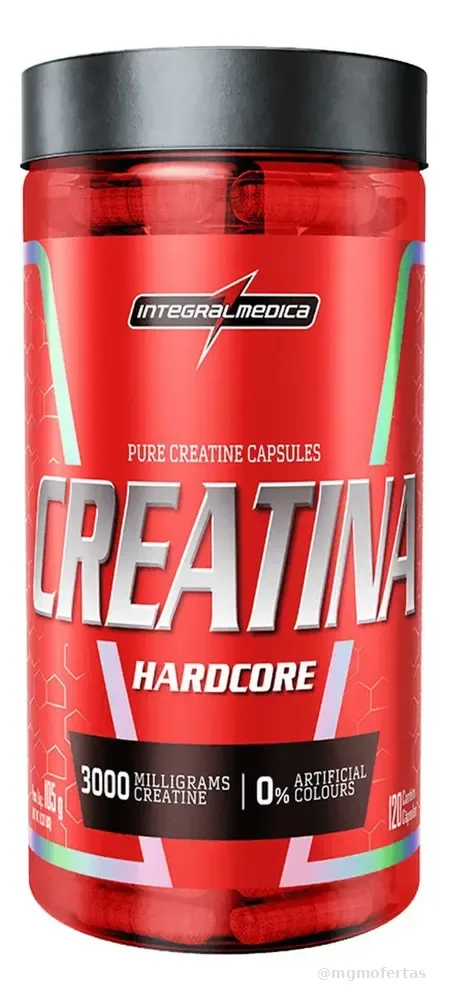 Creatina Integralmédica Hardcore em cápsula Sem sabor x 105g de 120 un