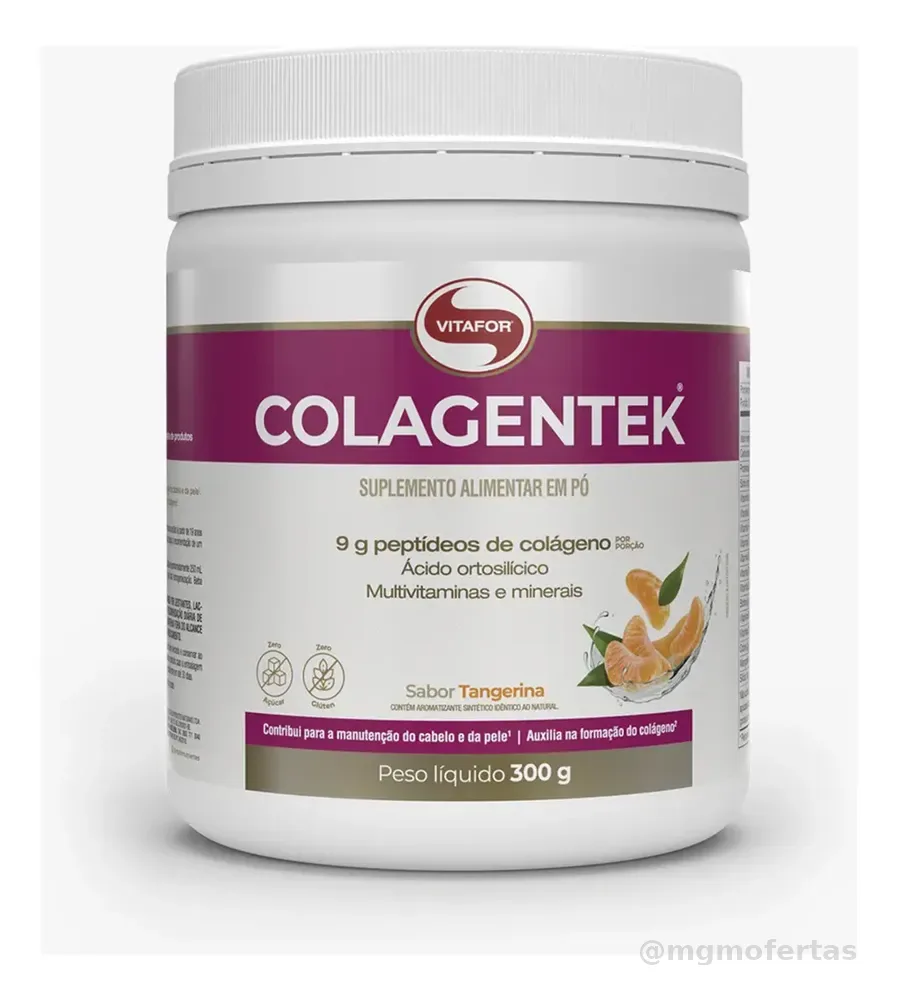 Suplemento alimentar Colagentek Tangerina 300g Vitafor