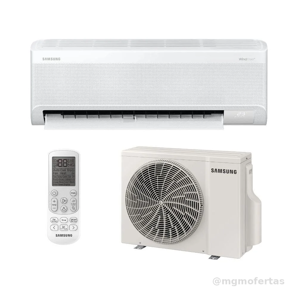 Ar Condicionado Split Inverter Samsung WindFree AI Pro 12000 BTUs Quente e Frio 220V AR60H12C1AWNAZ
