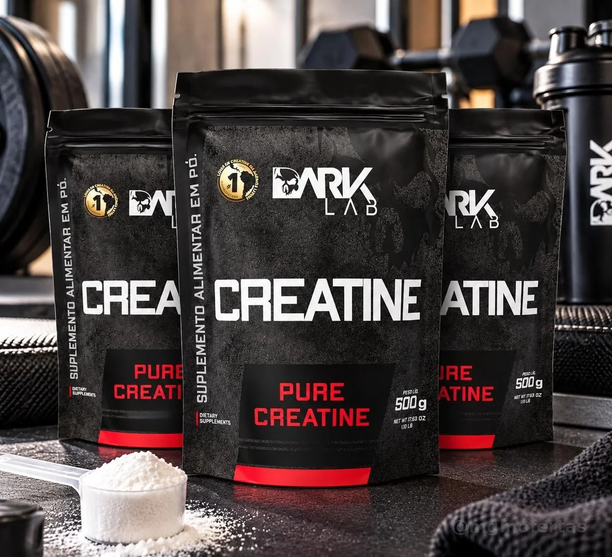 3x Creatina Monohidratada Pura 500g Dark Lab Unidade