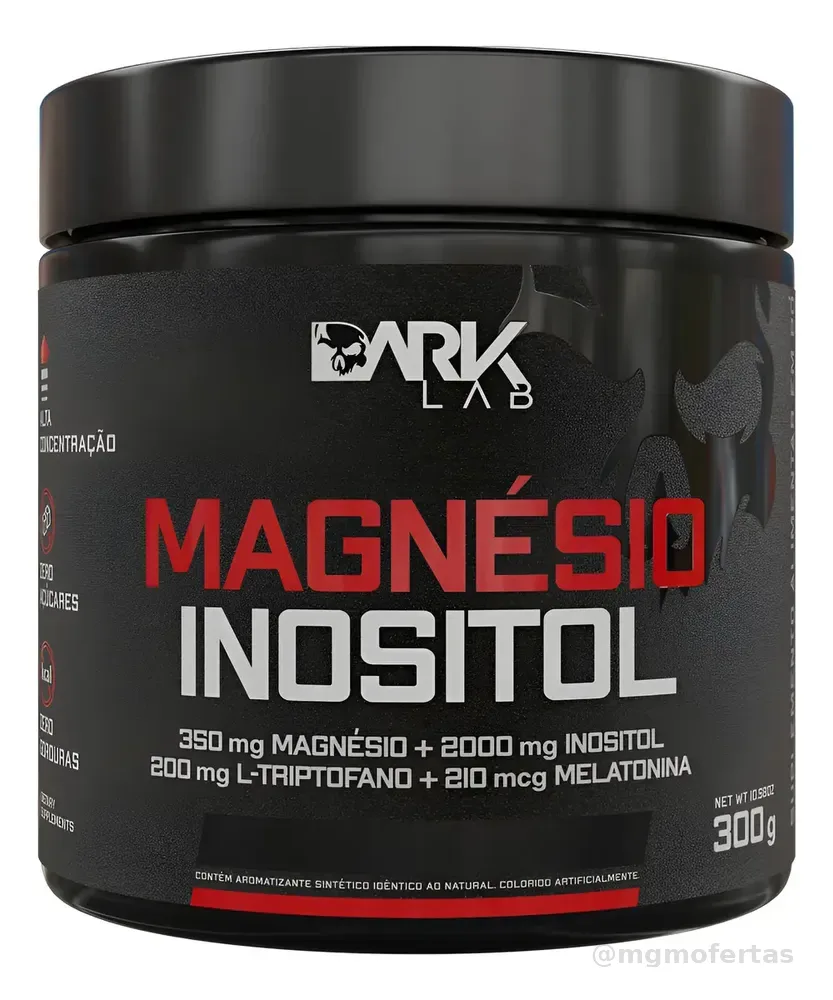 Magnésio E Inositol Taurina Melatonina 300g Dark Lab Maracujá - 50 Doses