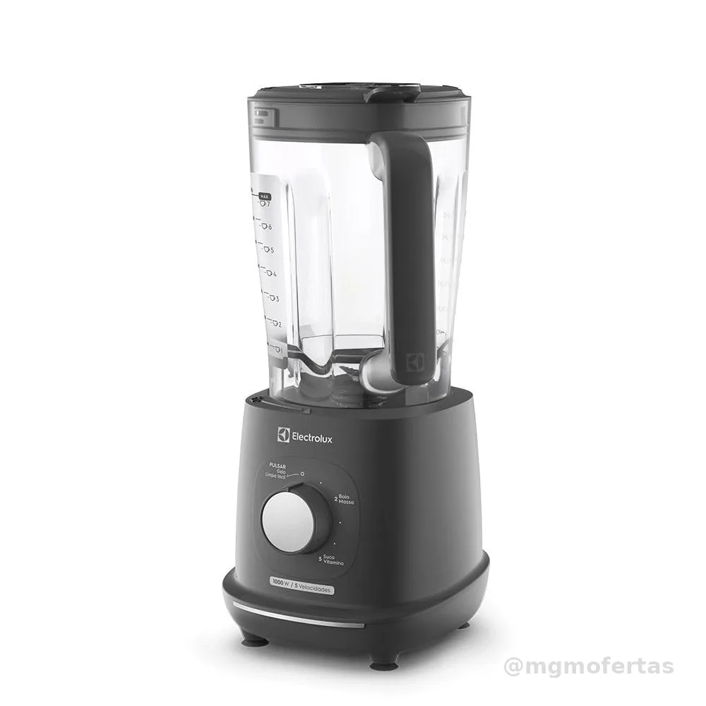 Liquidificador Electrolux 1000W 2,7L Efficient com TriForce 5 Velocidades Cinza EBL1000 127V