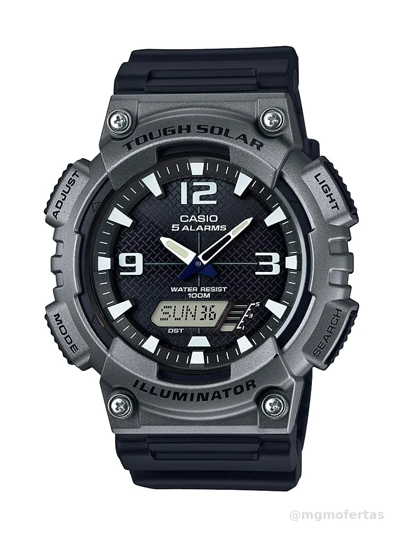 Casio AQS800W Series | Analog Digital Watch | 100M WR | Solar Powered | 1/100 SEC Stop Watch | 6-Language Day of The Week Indicator | Countdown Timer | LED Light | Multi Alarm
