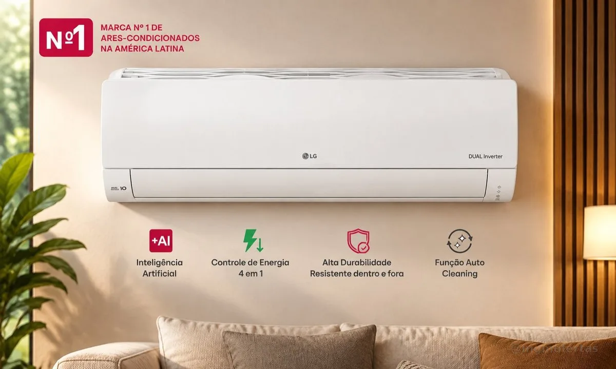 Ar Condicionado Dual Inverter LG Compact Ai 9000 Btus Frio