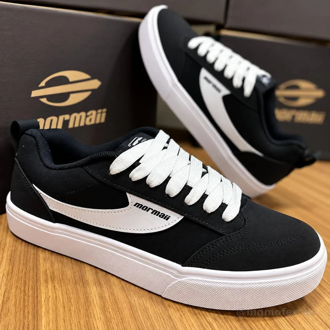 Tenis Mormaii Urban Versa Masculino Casual Conforto Skate Preto/branco 42 Br