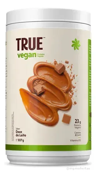 True Whey Vegan 837g - Proteína Vegetal - True Source - Sabor Doce De Leite