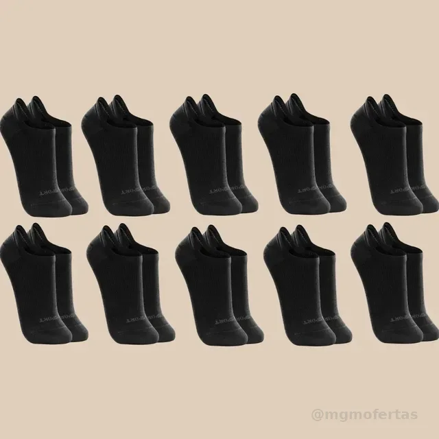 Kit 10 Pares De Meias Lupo Soquete Invisível Sport