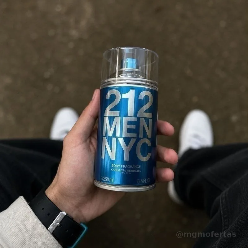 Body Spray Carolina Herrera 212 Men NYC Body Fragrance 250 ml