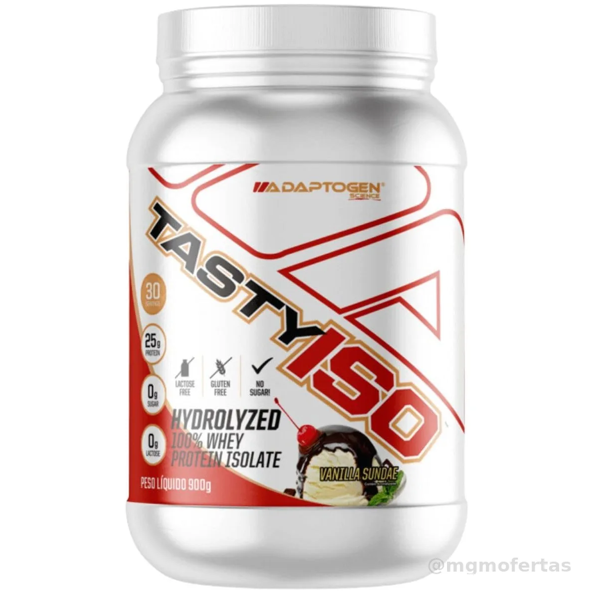 Tasty Iso Whey Protein 900g Sabor Baunilha - Adaptogen Science