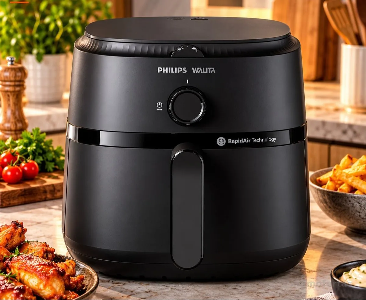 Philips Walita Fritadeira Airfryer Série 1000 XL 6,2L, Preta, 110V