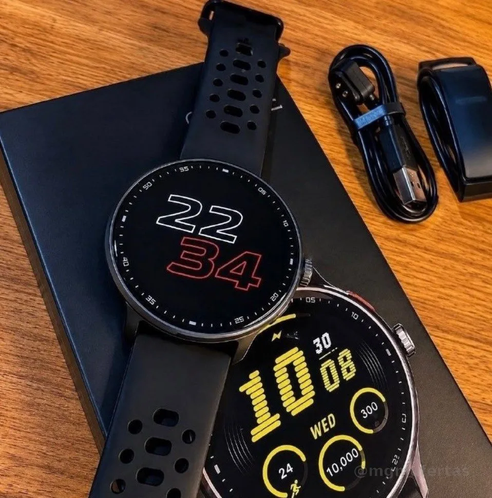 Relógio Inteligente Gps Smartwatch Amoled 3atm Sport Gps Caixa Preto