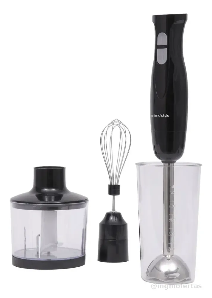 Mixer E Processador 3 Em 1 500w 4 Peças Smart Plus Preto