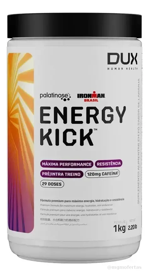 Energy Kick Com Cafeína 1kg - Dux Human Health Sabor Limão
