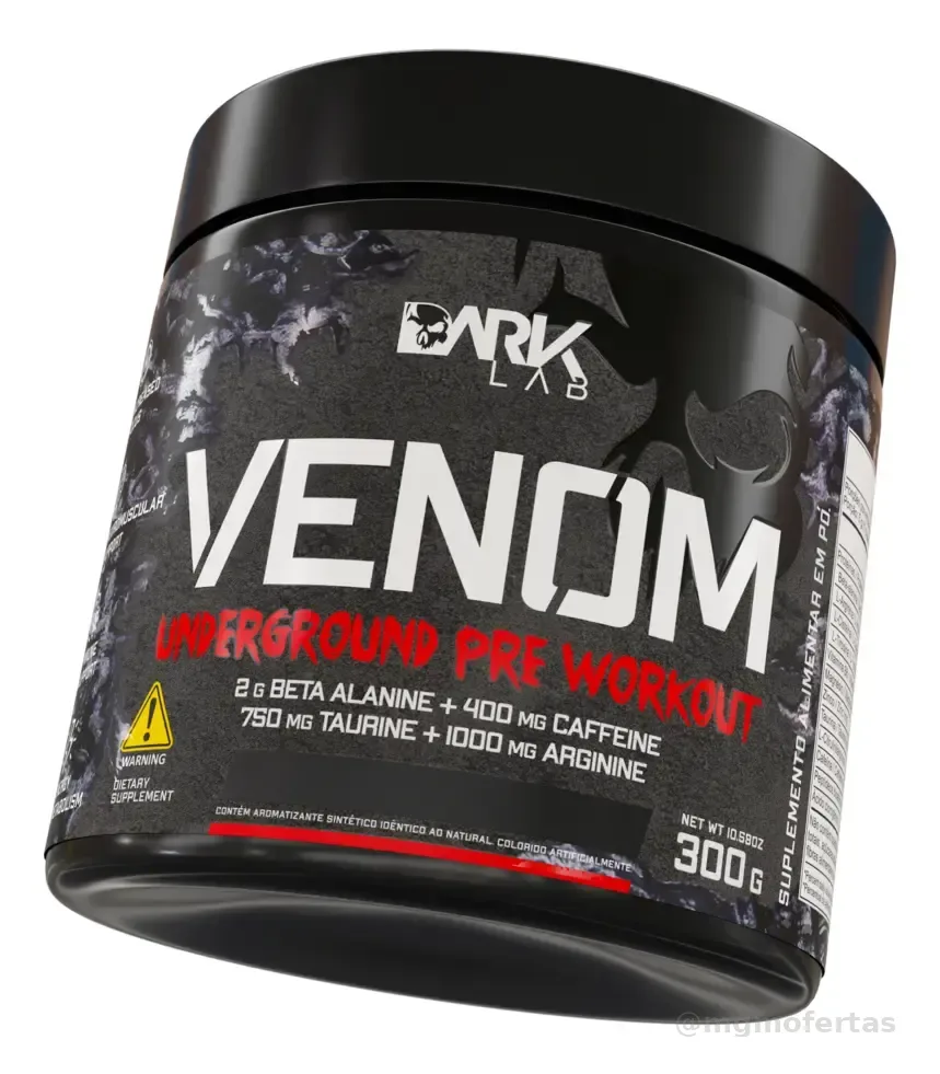 Pre Treino Venom Underground 300g Frutas Vermelhas Dark Lab - 60 Doses