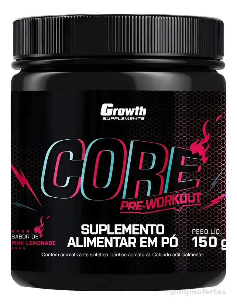 Pré Treino Core 150g Growth Supplements Limonada Rosa