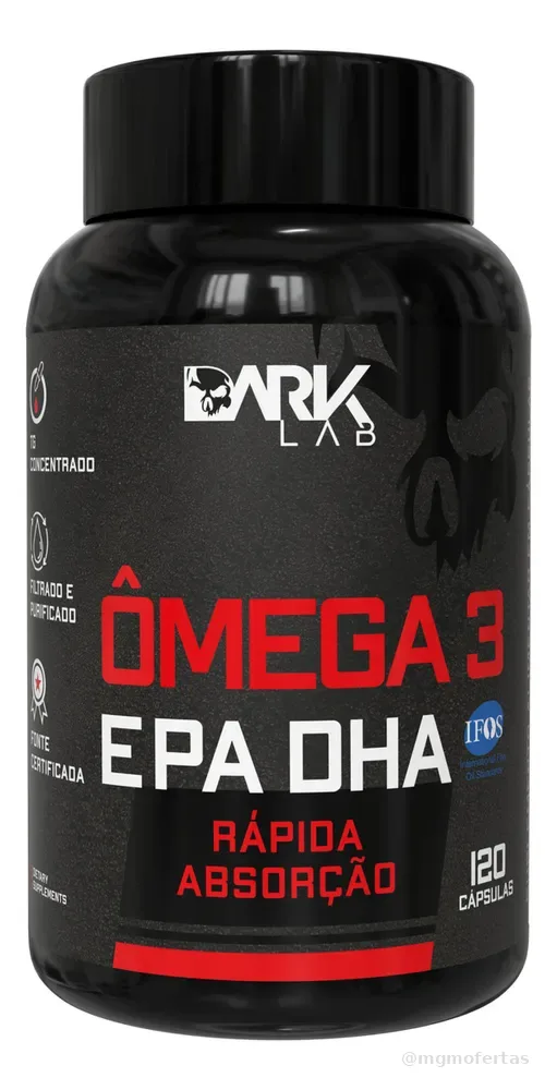 Ômega 3 EPA DHA Dark Lab em cápsula Sem sabor de 120 un