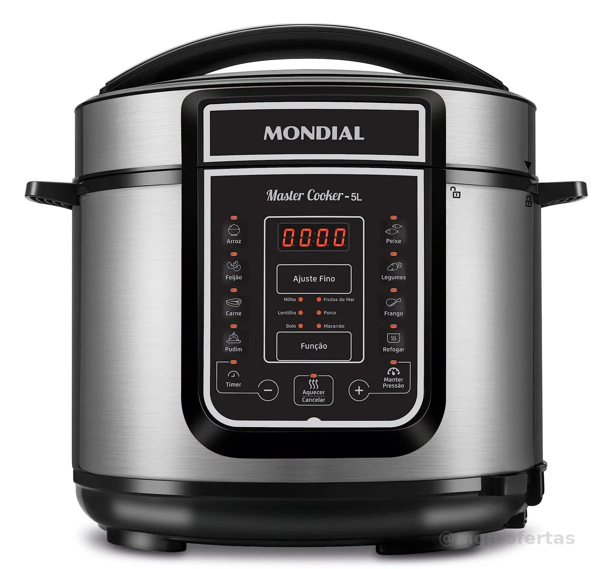 MONDIAL Panela de Pressão Digital, Master Cooker - 5L, 220V, Preto, 900W - PE-38