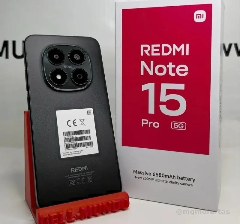 Smartphone Xiaomi Redmi Note 15 Pro 5G 512GB - 8GB Ram (Preto)