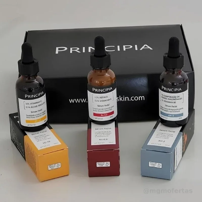 Principia Kit C/3 Séruns Vitamina C + Retinol + Hialurônicos
