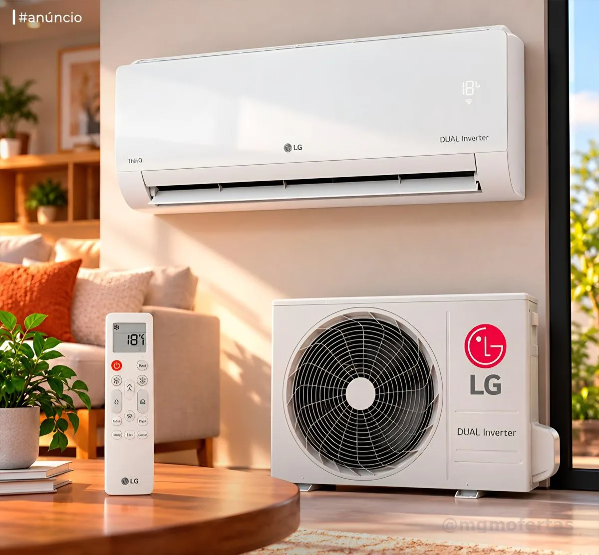 Ar Condicionado LG Dual Inverter Ai Voice 12000 Btus Qf Branco