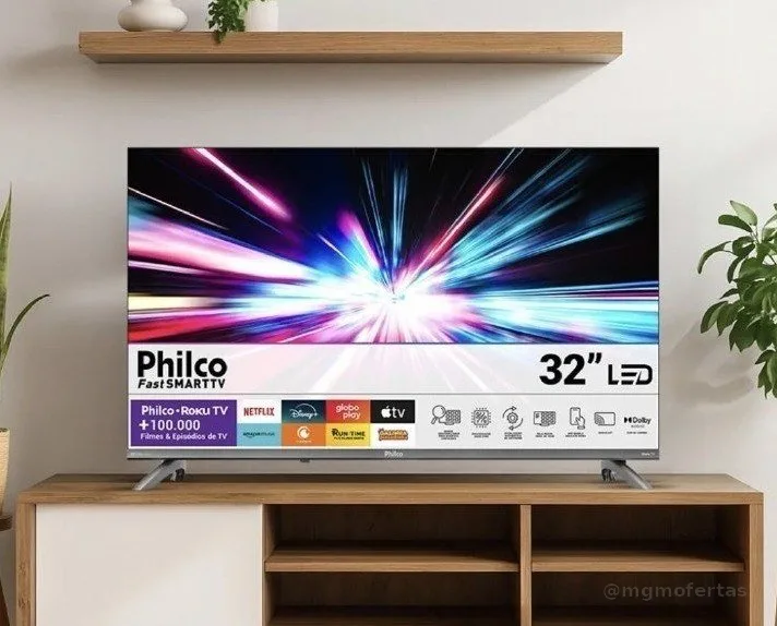 Smart TV 32" Philco Roku TV Dolby Áudio HDR10 P32CRB