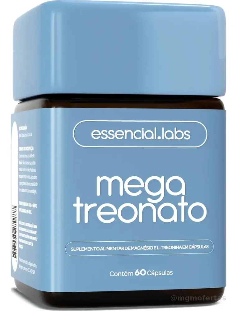 MAGNÉSIO TREONATO - Fórmula com Máxima Concentração e Biodisponibilidade - 60 Cápsulas