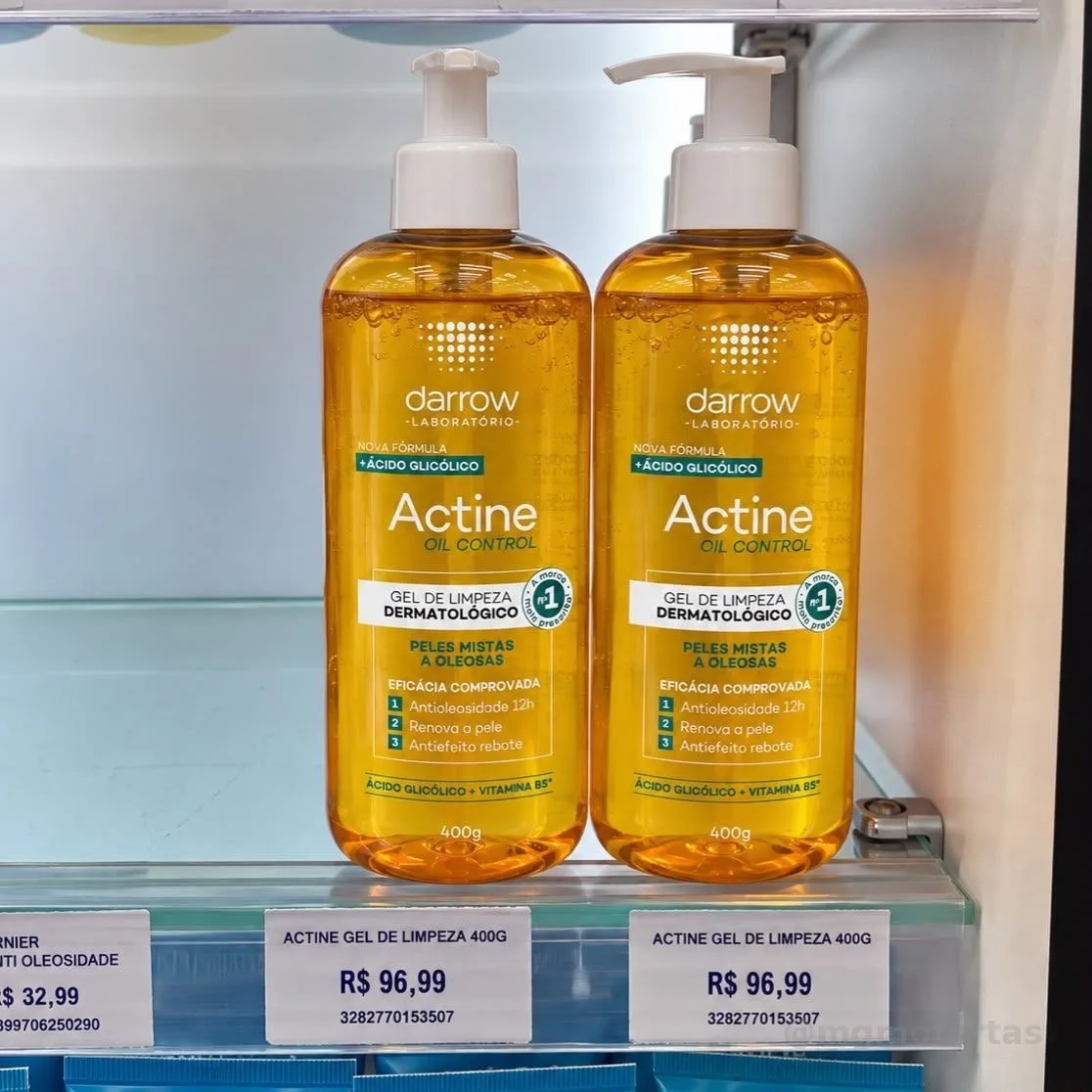 Gel de Limpeza Facial Darrow Actine Oil Control Pele Mista Oleosa 400g