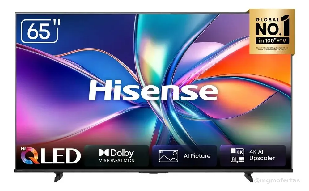 Smart TV Hisense HI-QLED 4K 65" Polegadas com Dolby Vision, Dolby Gaming e Alexa - 65Q6QV